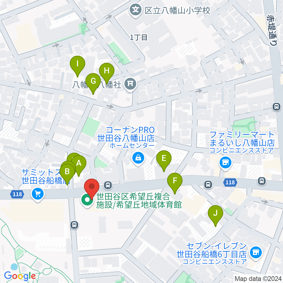 アップス（希望丘青少年交流センター）周辺の駐車場・コインパーキング一覧地図