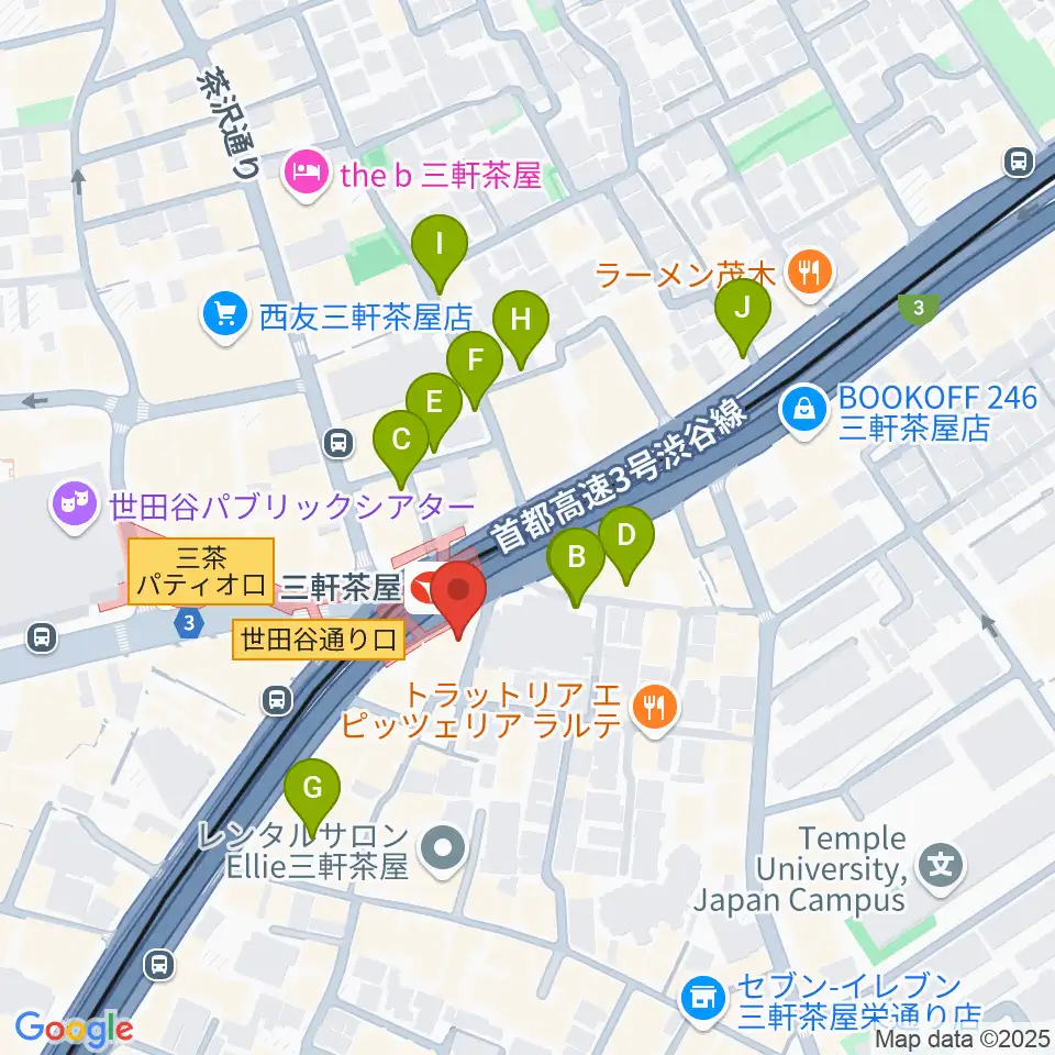 スタジオクレッセ周辺の駐車場・コインパーキング一覧地図