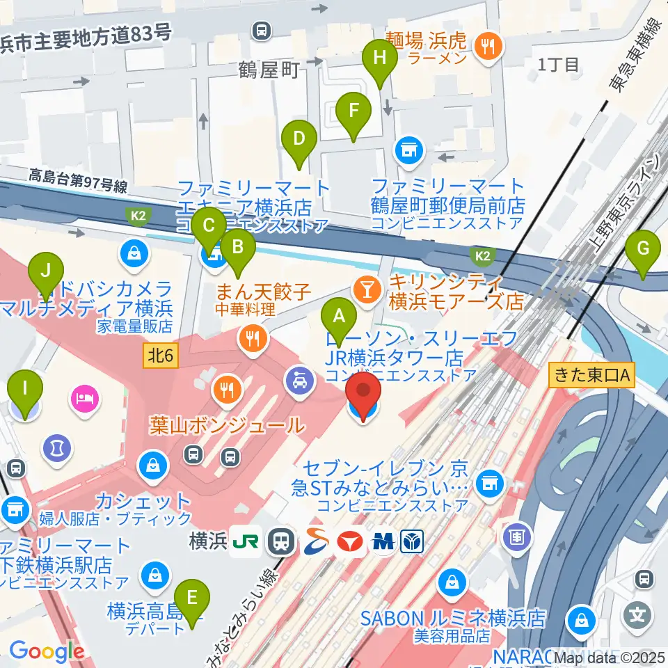T・ジョイ横浜周辺の駐車場・コインパーキング一覧地図