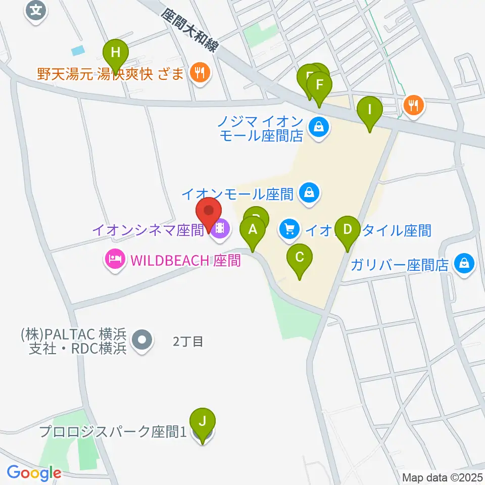 イオンシネマ座間周辺の駐車場・コインパーキング一覧地図