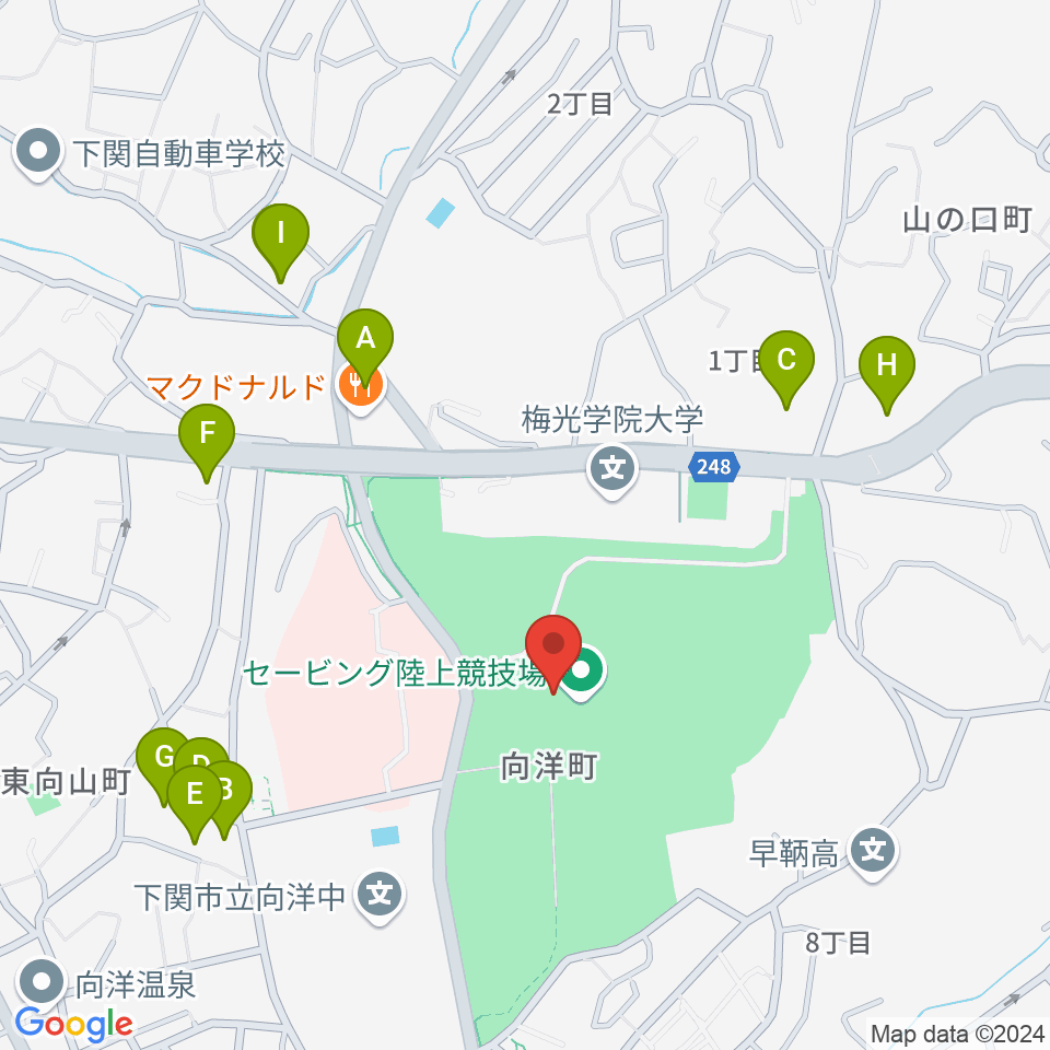 セービング陸上競技場周辺の駐車場・コインパーキング一覧地図