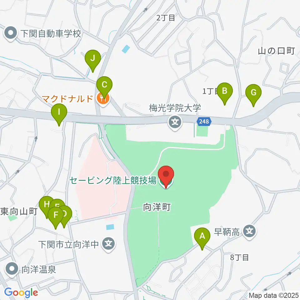 セービング陸上競技場周辺の駐車場・コインパーキング一覧地図