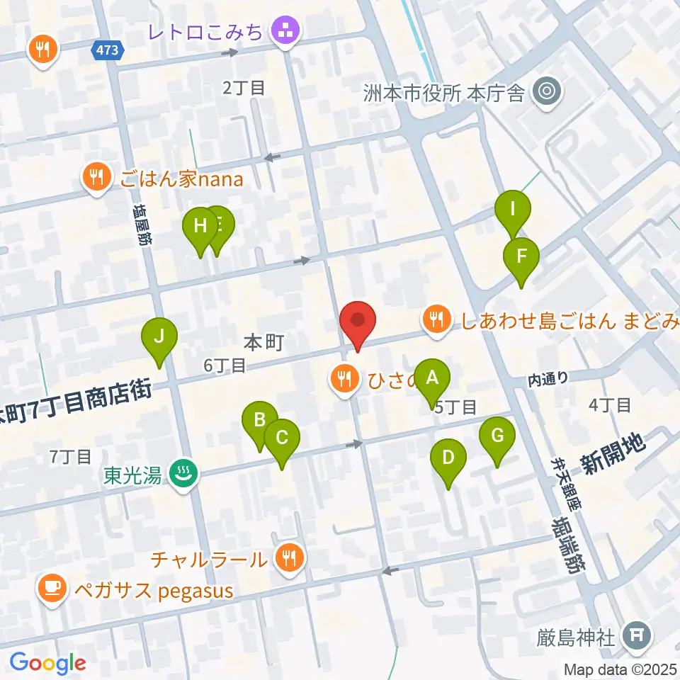 マトヤ楽器ミュージックスタジオ周辺の駐車場・コインパーキング一覧地図