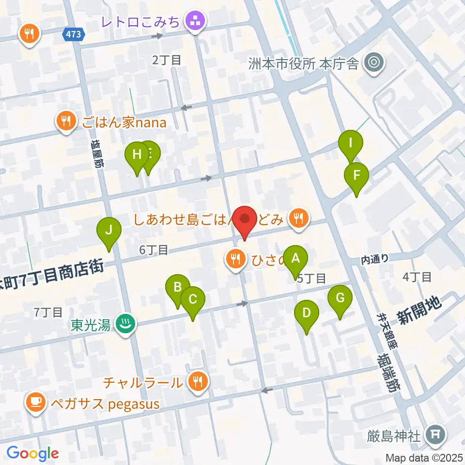 マトヤ楽器ミュージックスタジオ周辺の駐車場・コインパーキング一覧地図