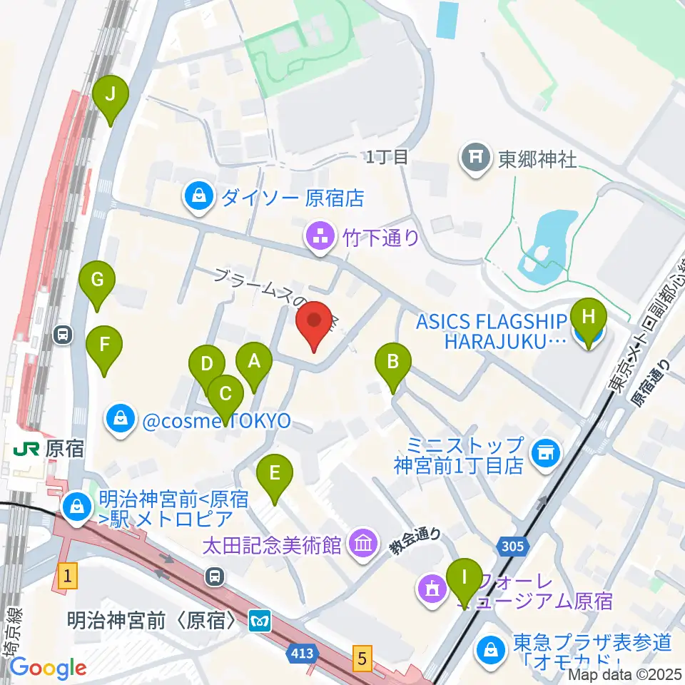 原宿RUIDE周辺の駐車場・コインパーキング一覧地図