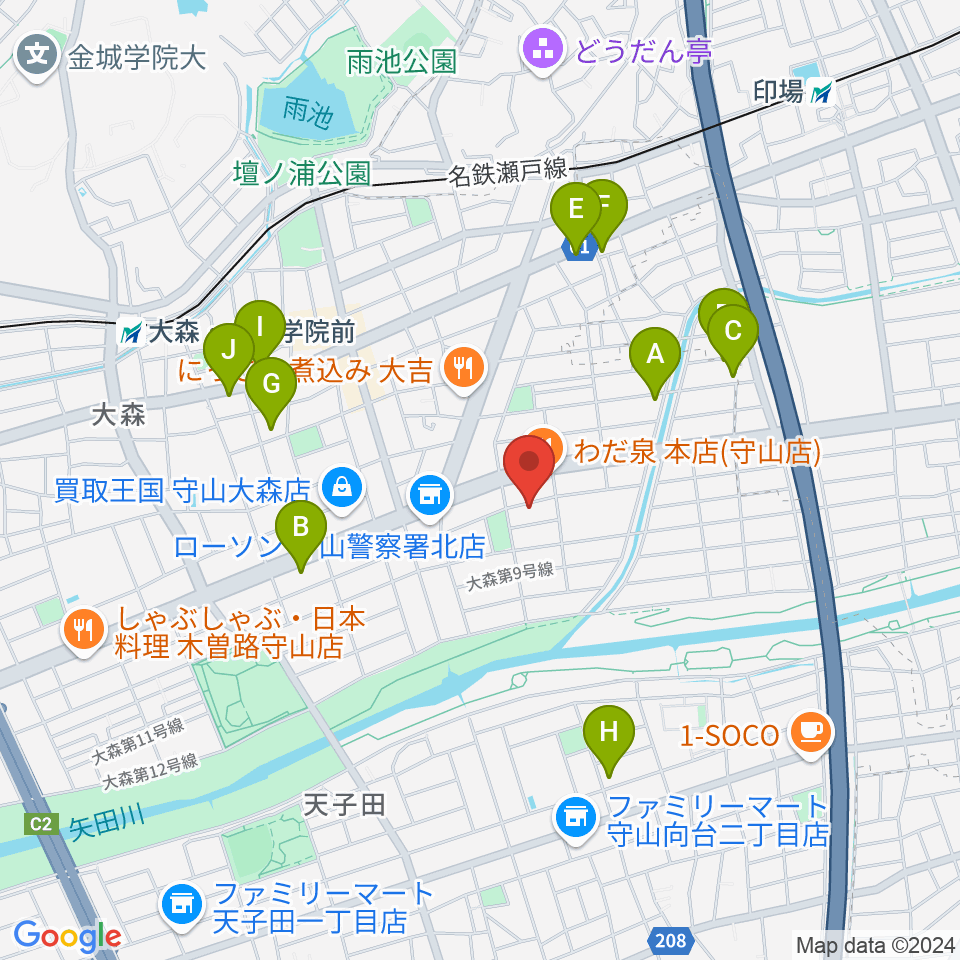 藤チェロ教室周辺の駐車場・コインパーキング一覧地図