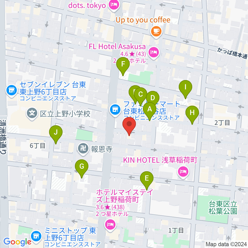 アキバ音楽教室周辺の駐車場・コインパーキング一覧地図