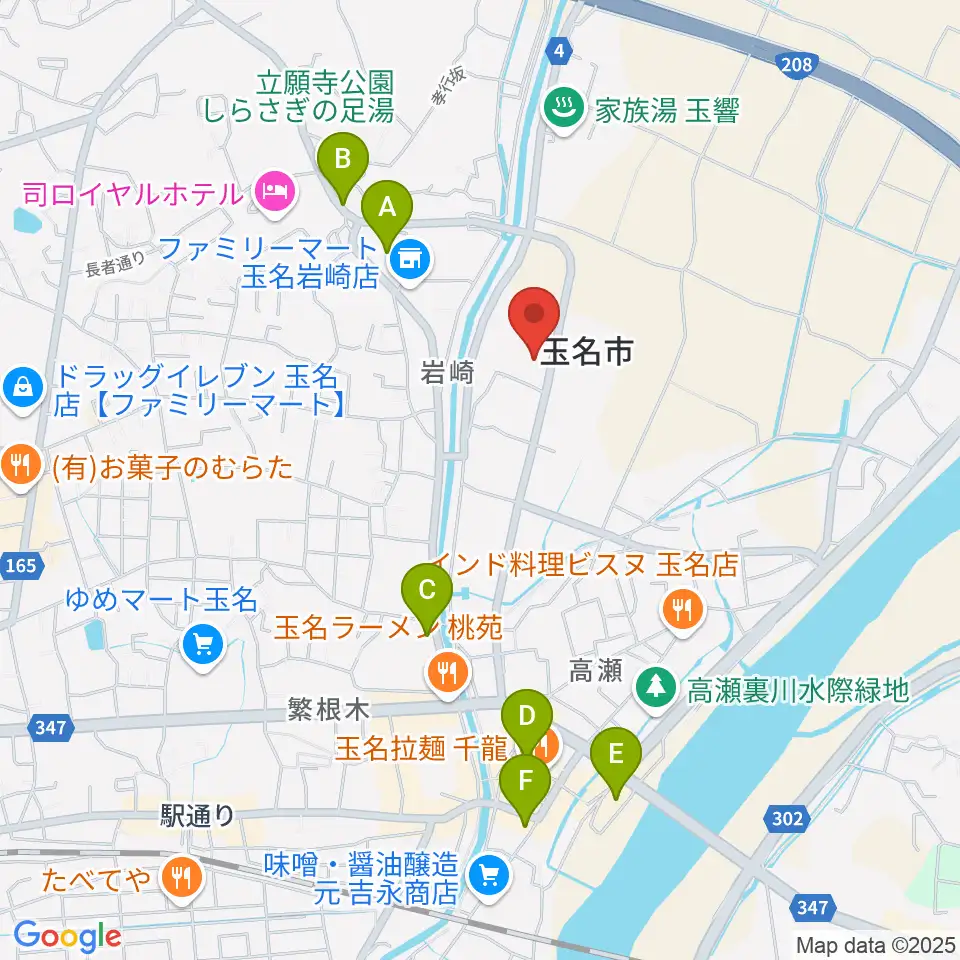 玉名市民会館ホール周辺の駐車場・コインパーキング一覧地図