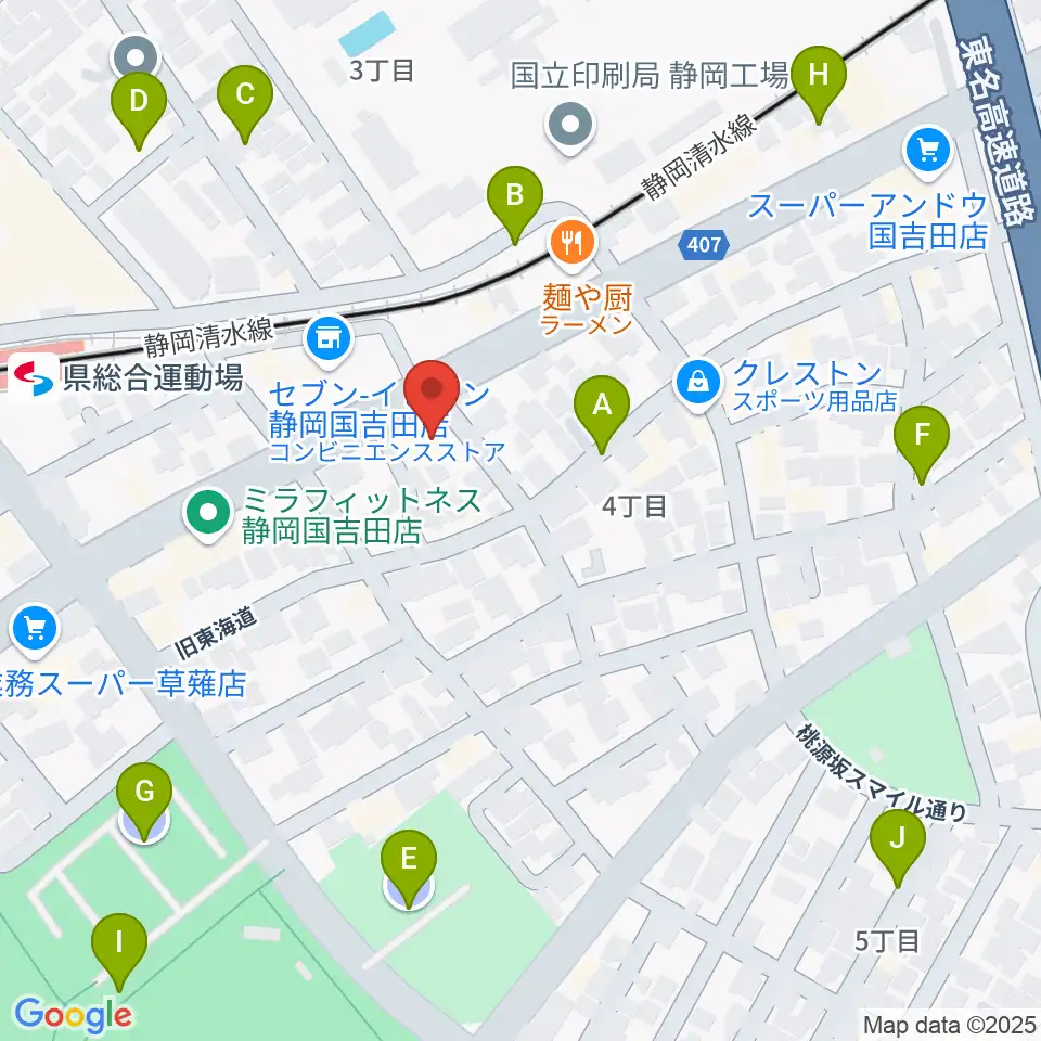 音楽舎周辺の駐車場・コインパーキング一覧地図