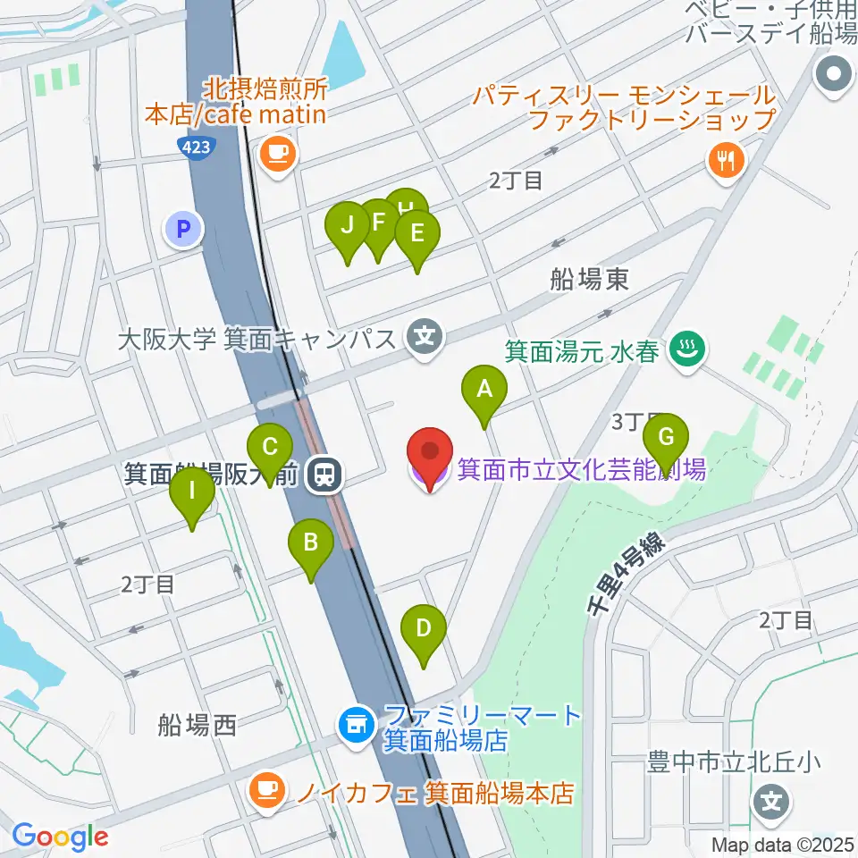 東京建物 Brillia HALL 箕面周辺の駐車場・コインパーキング一覧地図