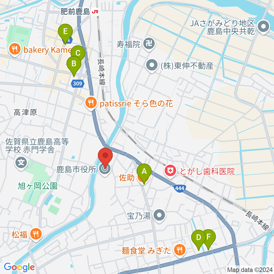 鹿島市民文化ホール サクラス周辺の駐車場・コインパーキング一覧地図