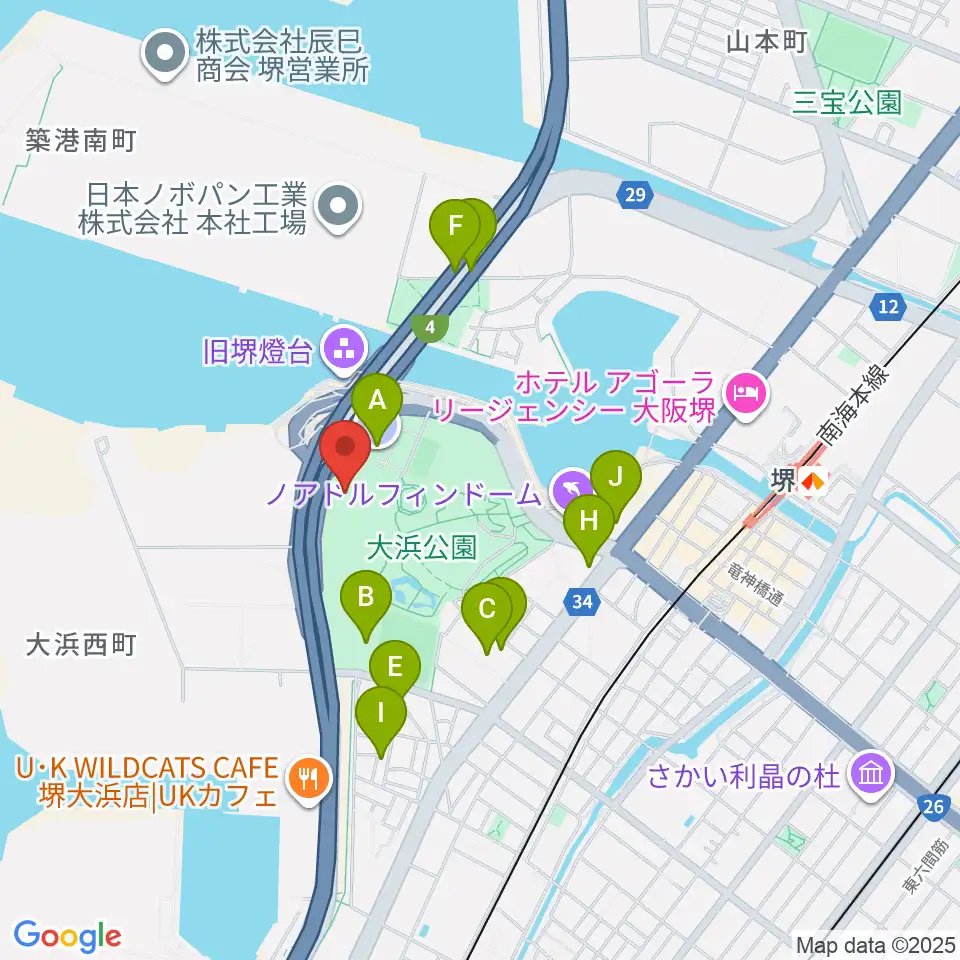 大浜だいしんアリーナ・だいしん大浜武道館周辺の駐車場・コインパーキング一覧地図