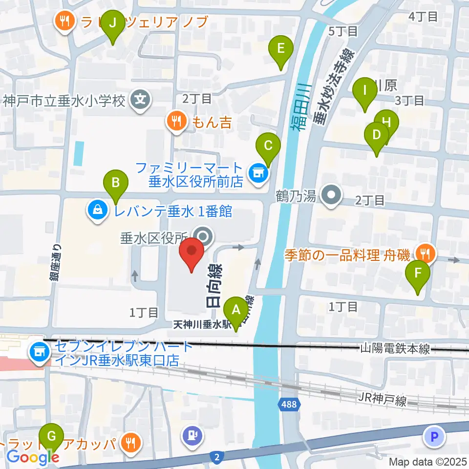 垂水区文化センター レバンテホール周辺の駐車場・コインパーキング一覧地図