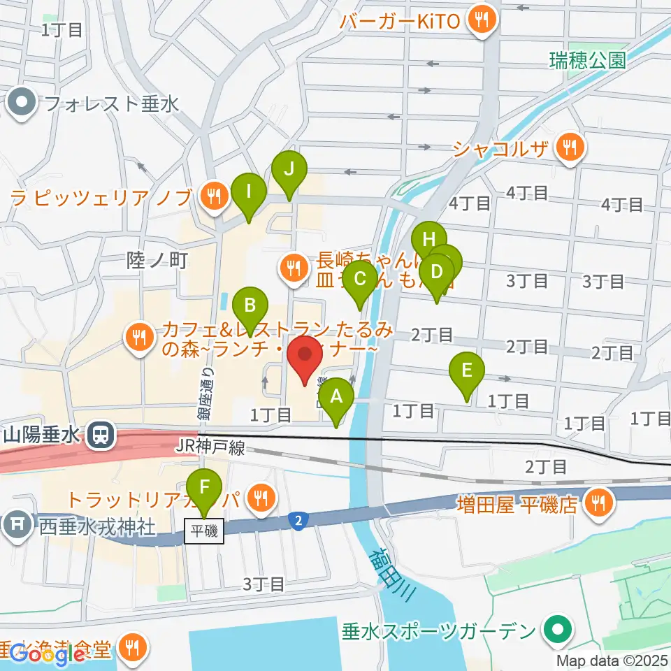 垂水区文化センター レバンテホール周辺の駐車場・コインパーキング一覧地図
