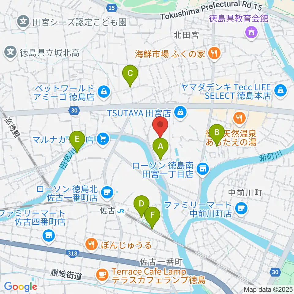 ワークスタッフ陸上競技場周辺の駐車場・コインパーキング一覧地図