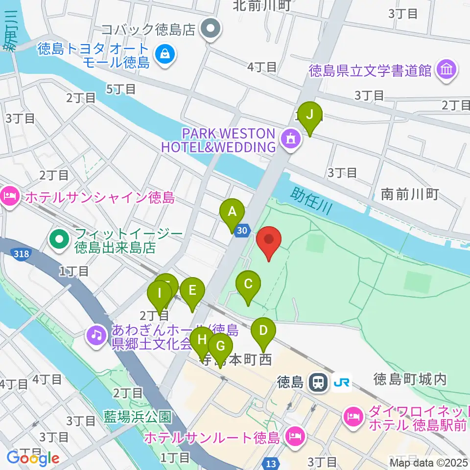 とくぎんトモニアリーナ周辺の駐車場・コインパーキング一覧地図