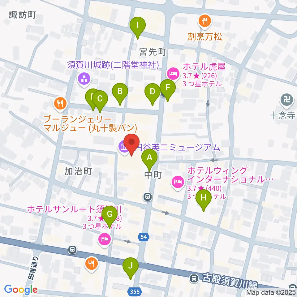 須賀川市民交流センターtette周辺の駐車場・コインパーキング一覧地図