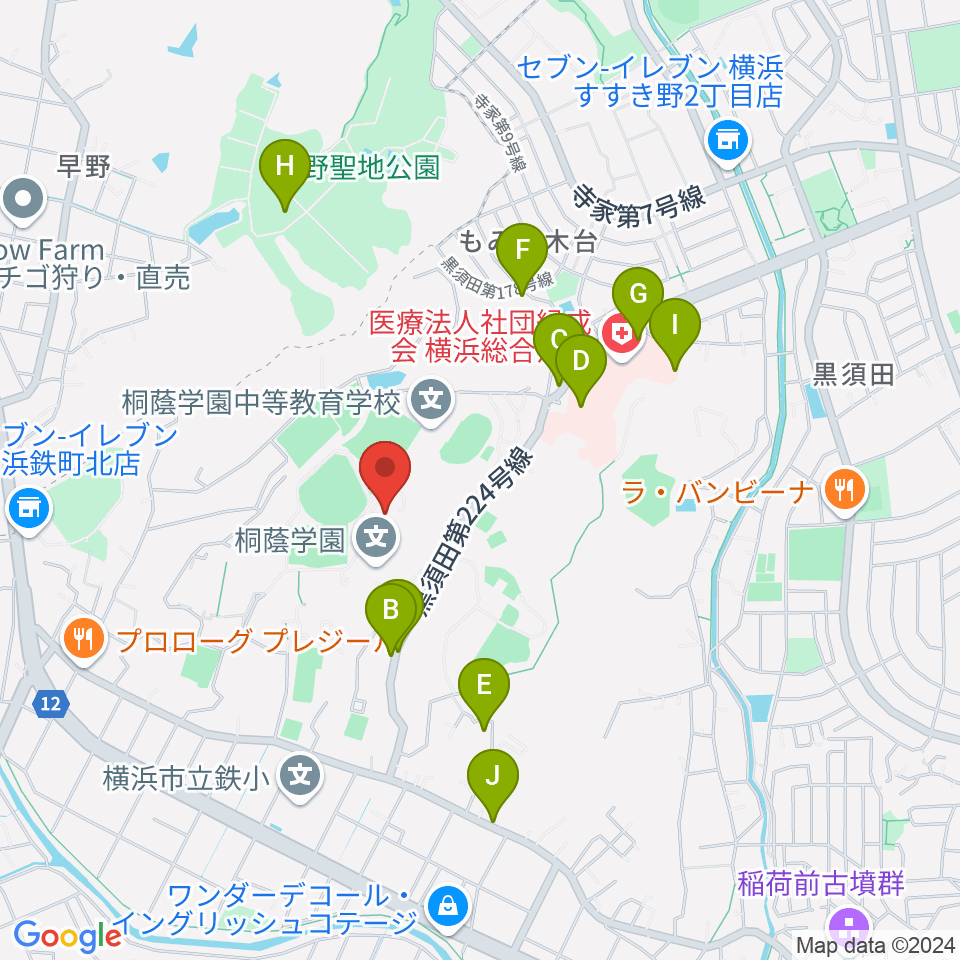 桐蔭学園シンフォニーホール周辺の駐車場・コインパーキング一覧地図