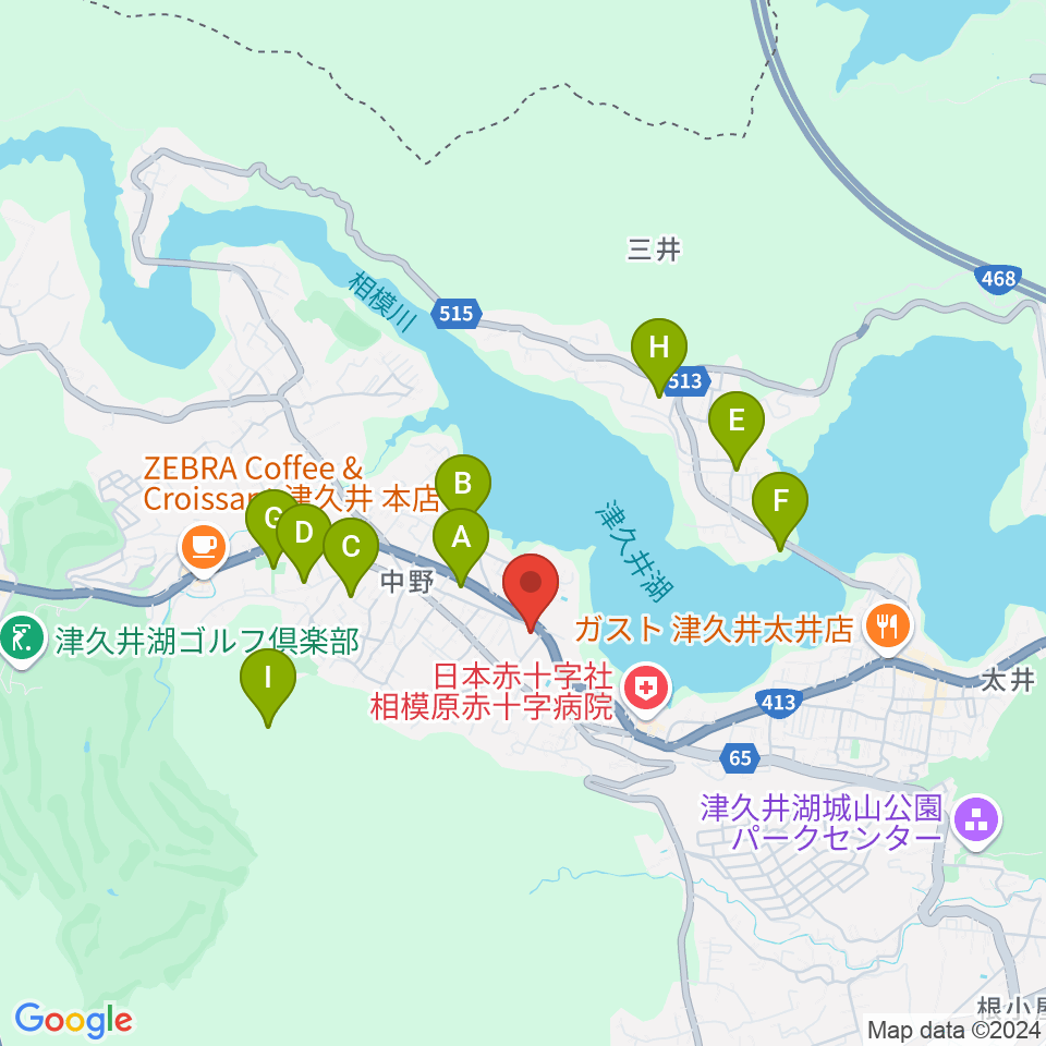 津久井中央公民館周辺の駐車場・コインパーキング一覧地図