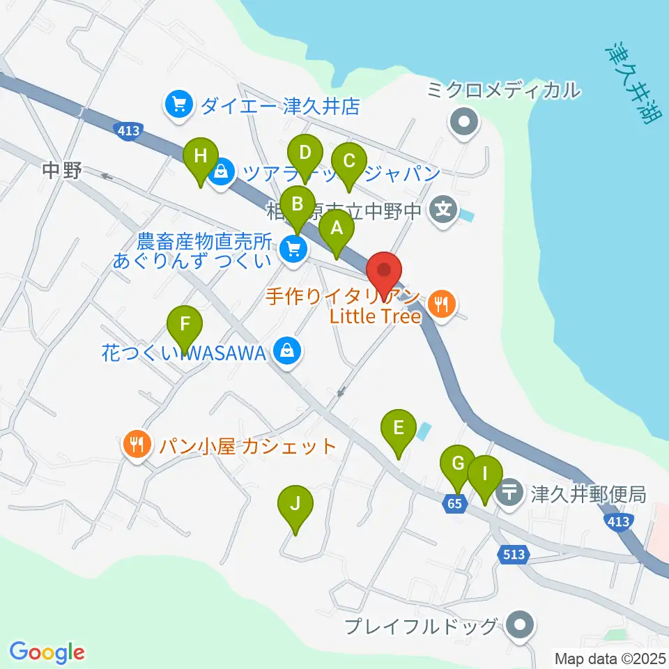 津久井中央公民館周辺の駐車場・コインパーキング一覧地図