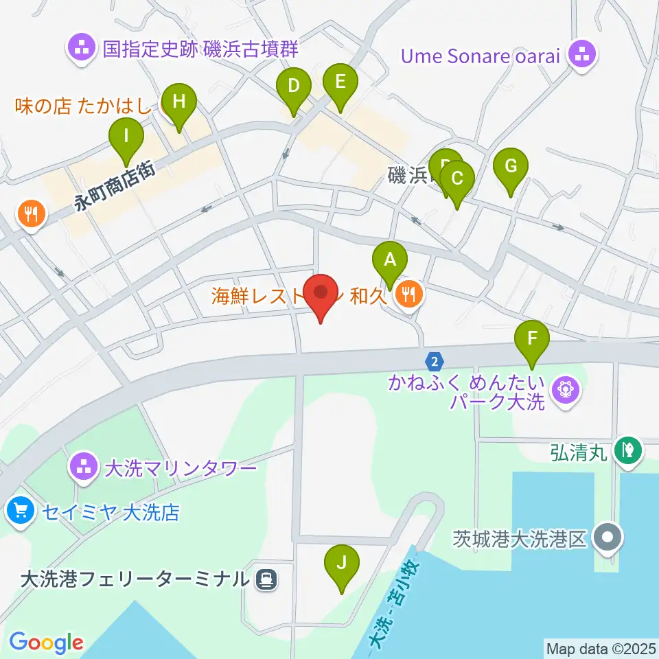 トヨペットスマイルホール大洗周辺の駐車場・コインパーキング一覧地図