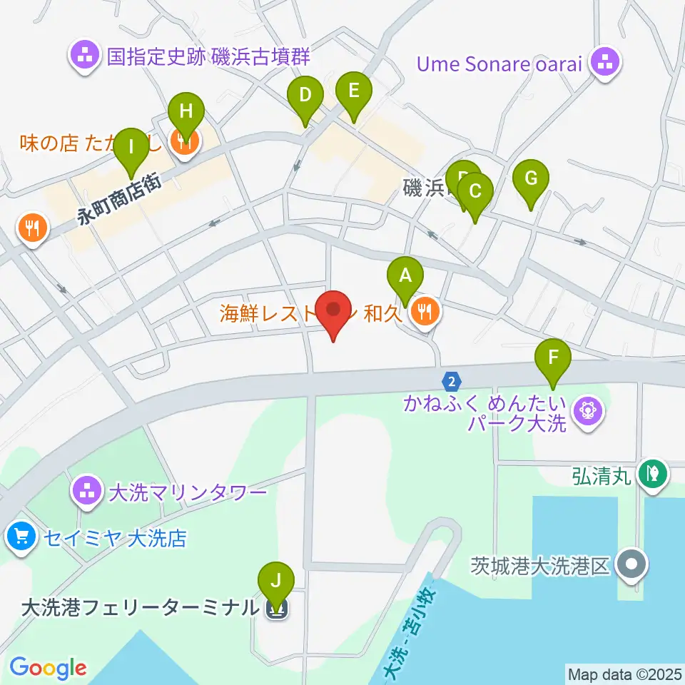 トヨペットスマイルホール大洗周辺の駐車場・コインパーキング一覧地図