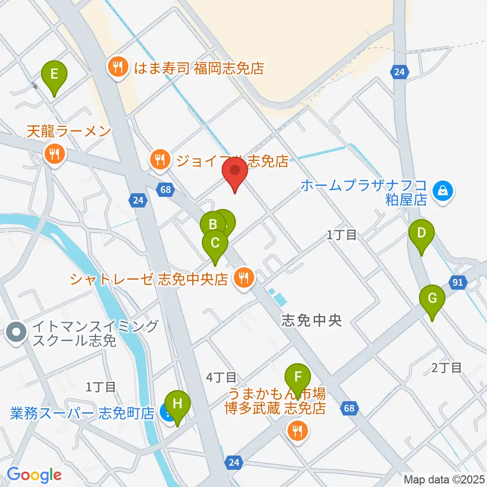 志免町立町民センター周辺の駐車場・コインパーキング一覧地図