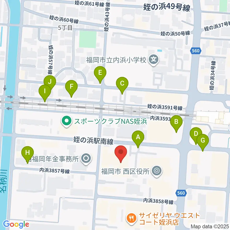 福岡市立西市民センター周辺の駐車場・コインパーキング一覧地図