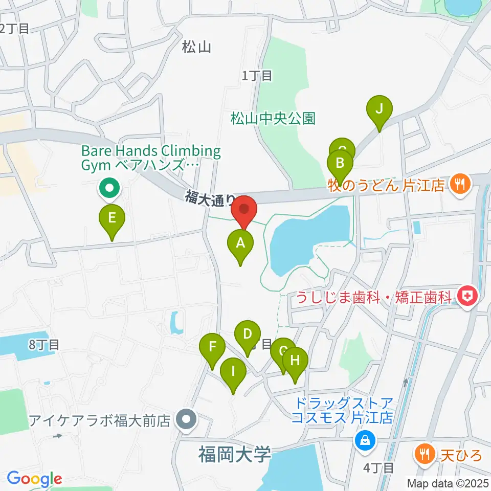 福岡市城南区城南市民センター周辺の駐車場・コインパーキング一覧地図