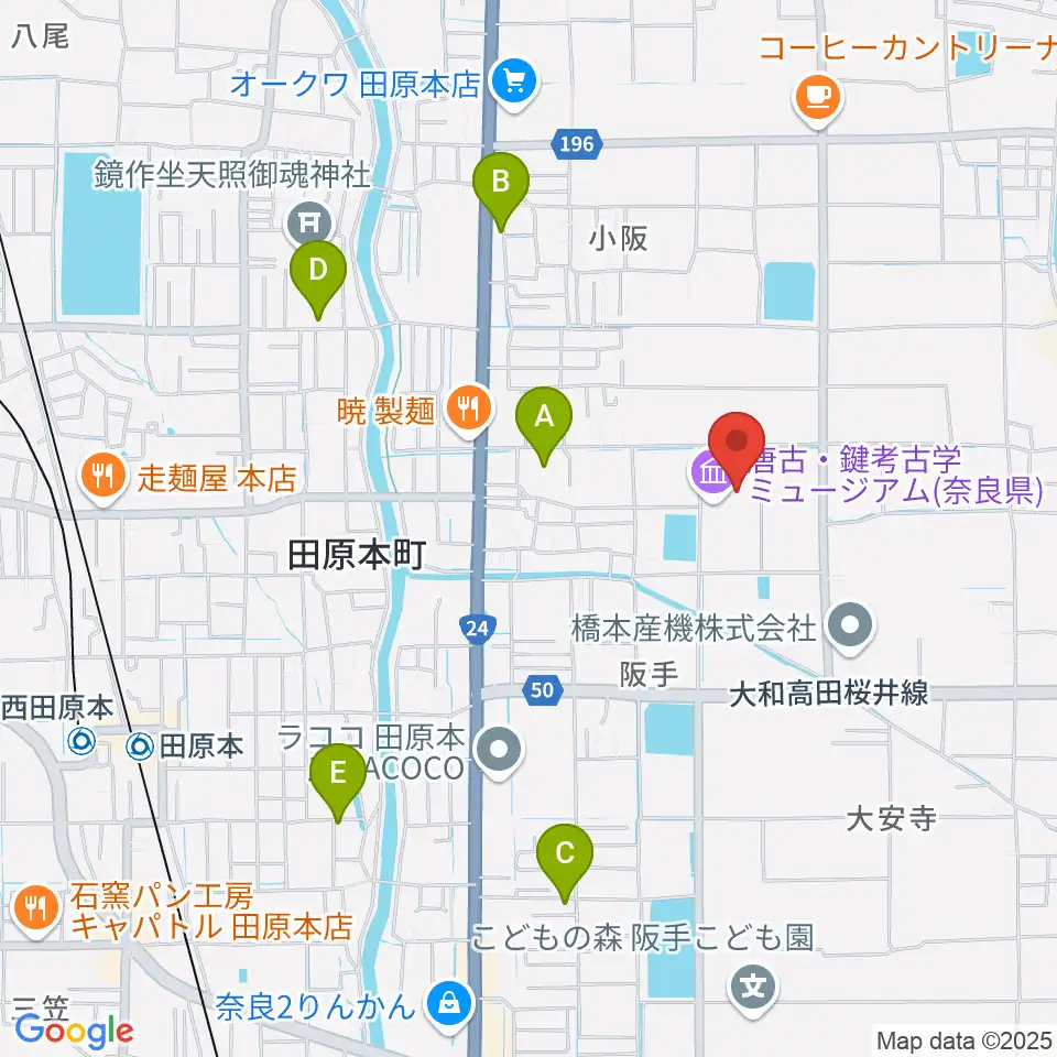 田原本青垣生涯学習センター 弥生の里ホール周辺の駐車場・コインパーキング一覧地図