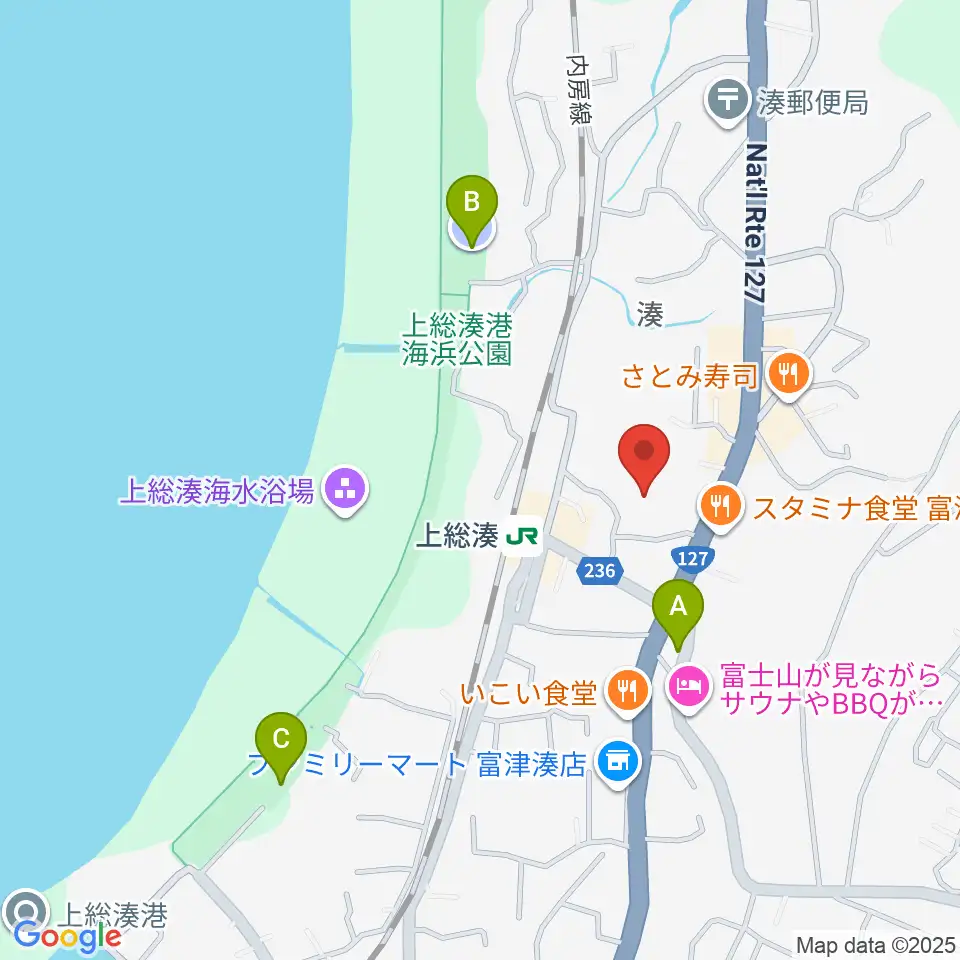 富津市民会館周辺の駐車場・コインパーキング一覧地図