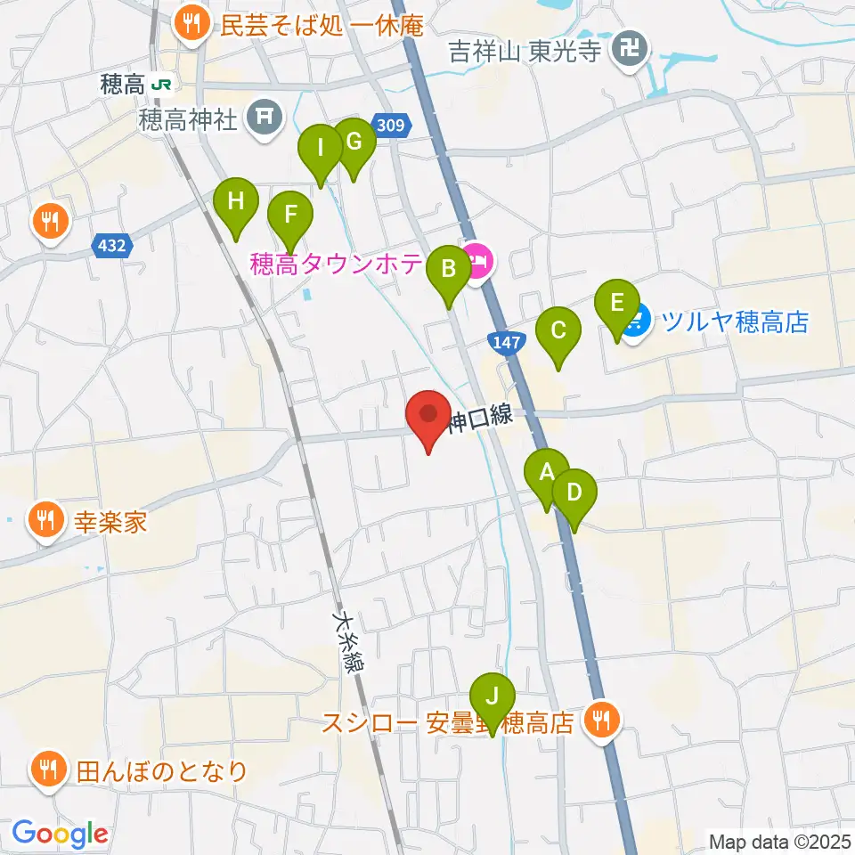 穂高交流学習センターみらい周辺の駐車場・コインパーキング一覧地図