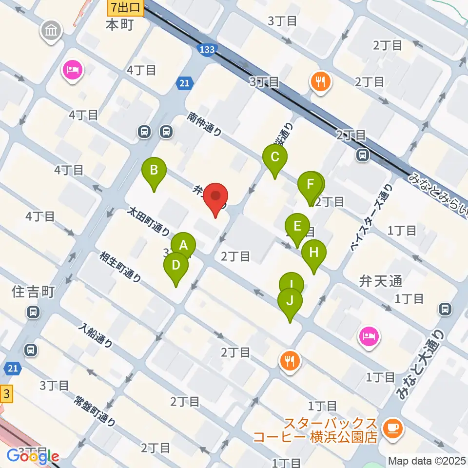 ホムラサウンド横浜スタジオ周辺の駐車場・コインパーキング一覧地図