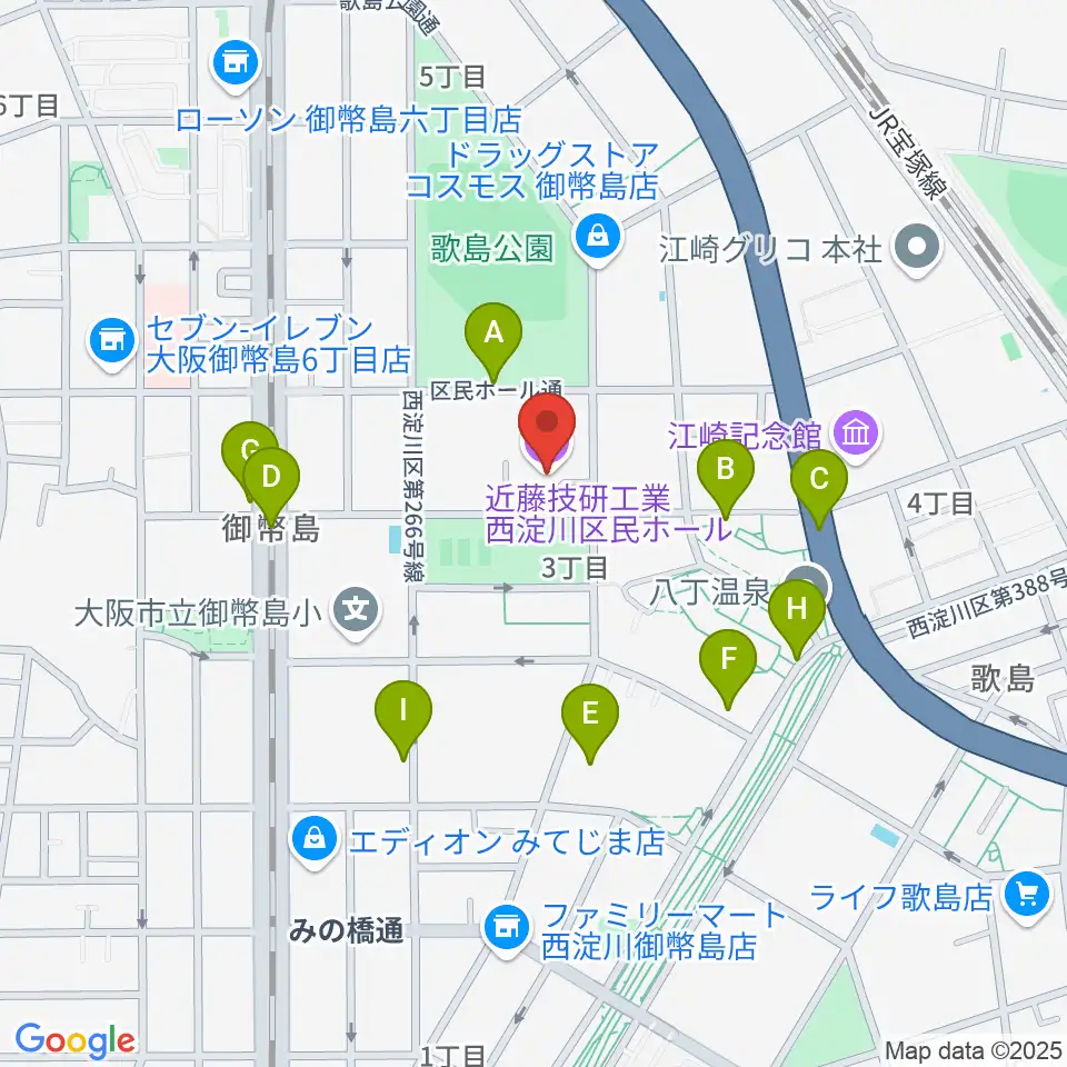 近藤技研工業 西淀川区民ホール周辺の駐車場・コインパーキング一覧地図