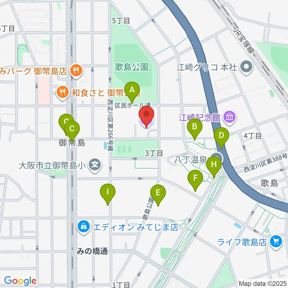 近藤技研工業 西淀川区民ホール周辺の駐車場・コインパーキング一覧地図