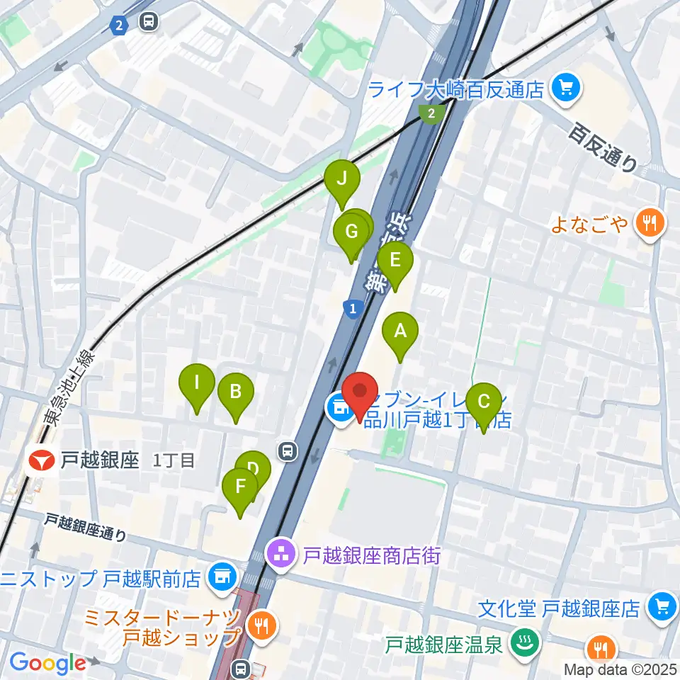 FMしながわ周辺の駐車場・コインパーキング一覧地図