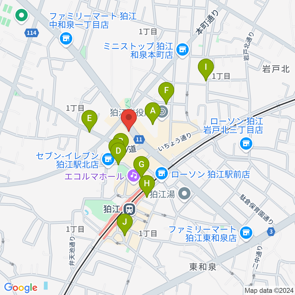 コマラジ（狛江エフエム）周辺の駐車場・コインパーキング一覧地図