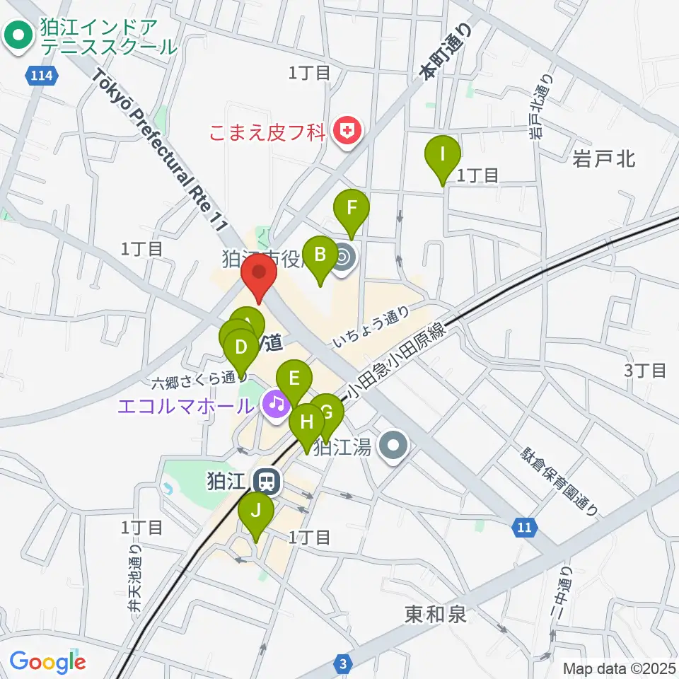 コマラジ 狛江エフエム周辺の駐車場・コインパーキング一覧地図