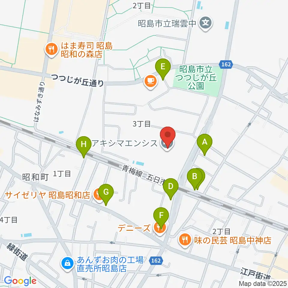 アキシマエンシス周辺の駐車場・コインパーキング一覧地図