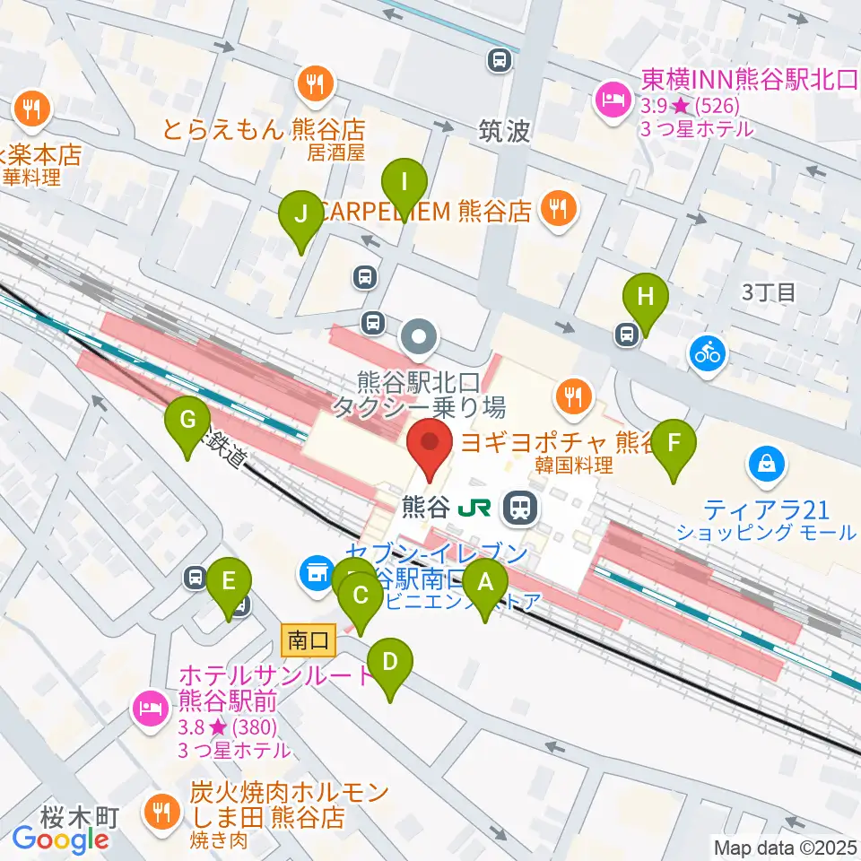 FMクマガヤ周辺の駐車場・コインパーキング一覧地図