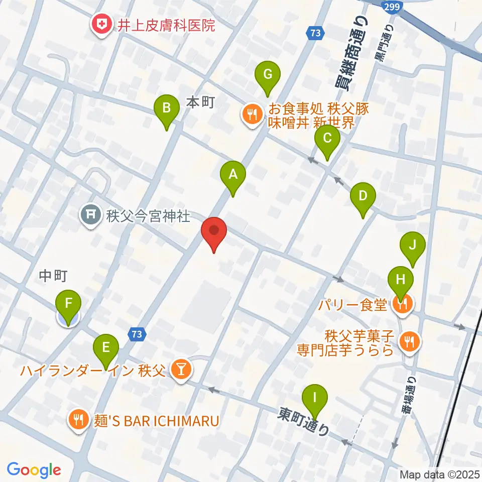 ちちぶエフエム周辺の駐車場・コインパーキング一覧地図