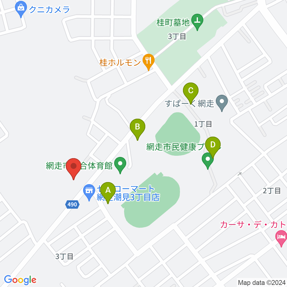 FMあばしり周辺の駐車場・コインパーキング一覧地図