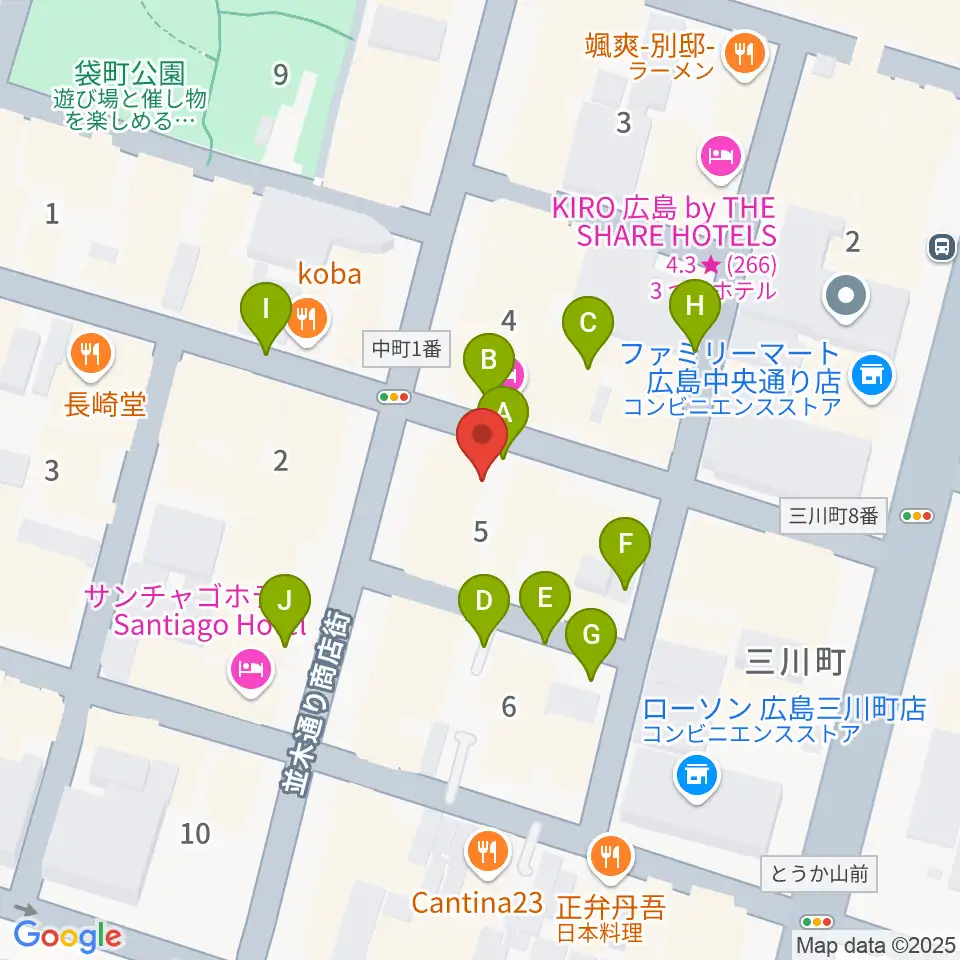 広島STUDIO25周辺の駐車場・コインパーキング一覧地図
