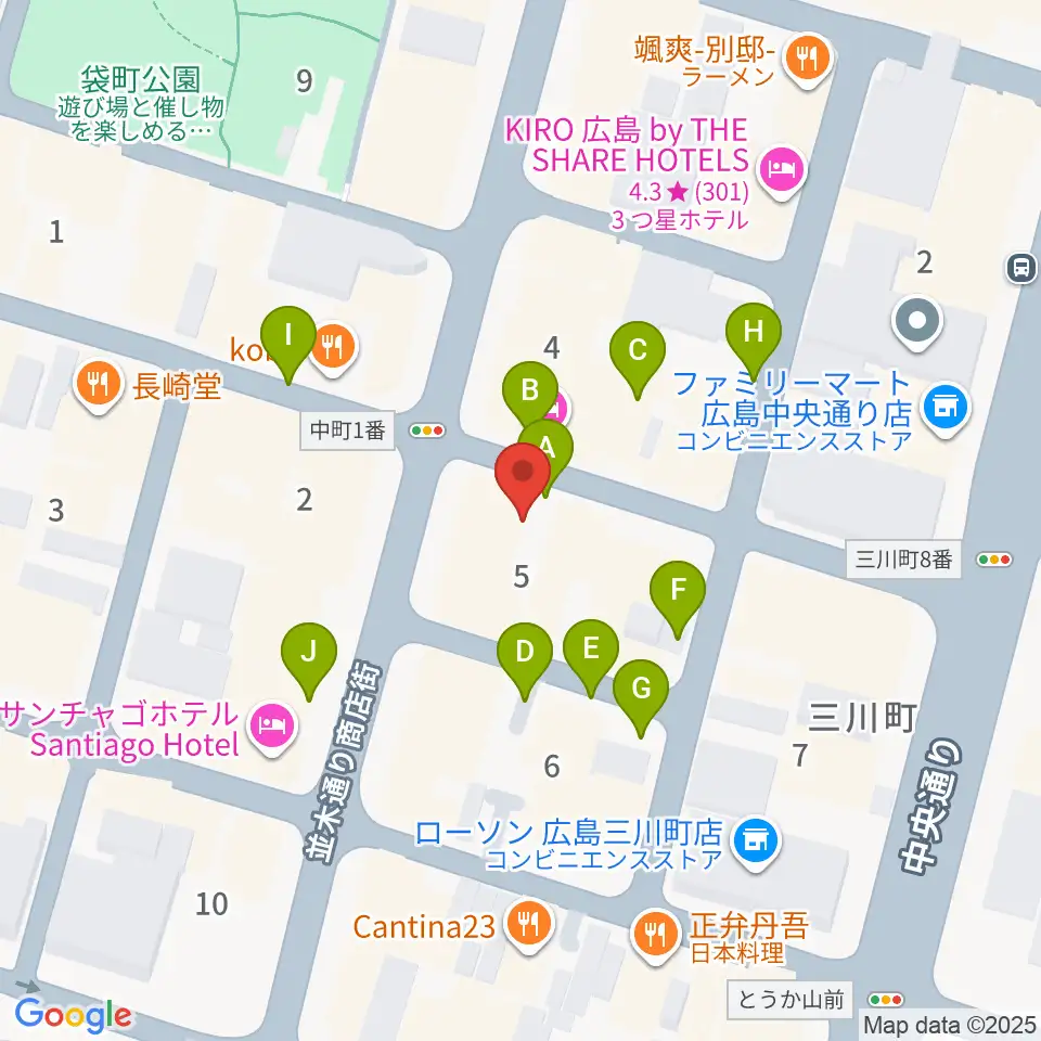 広島STUDIO25周辺の駐車場・コインパーキング一覧地図