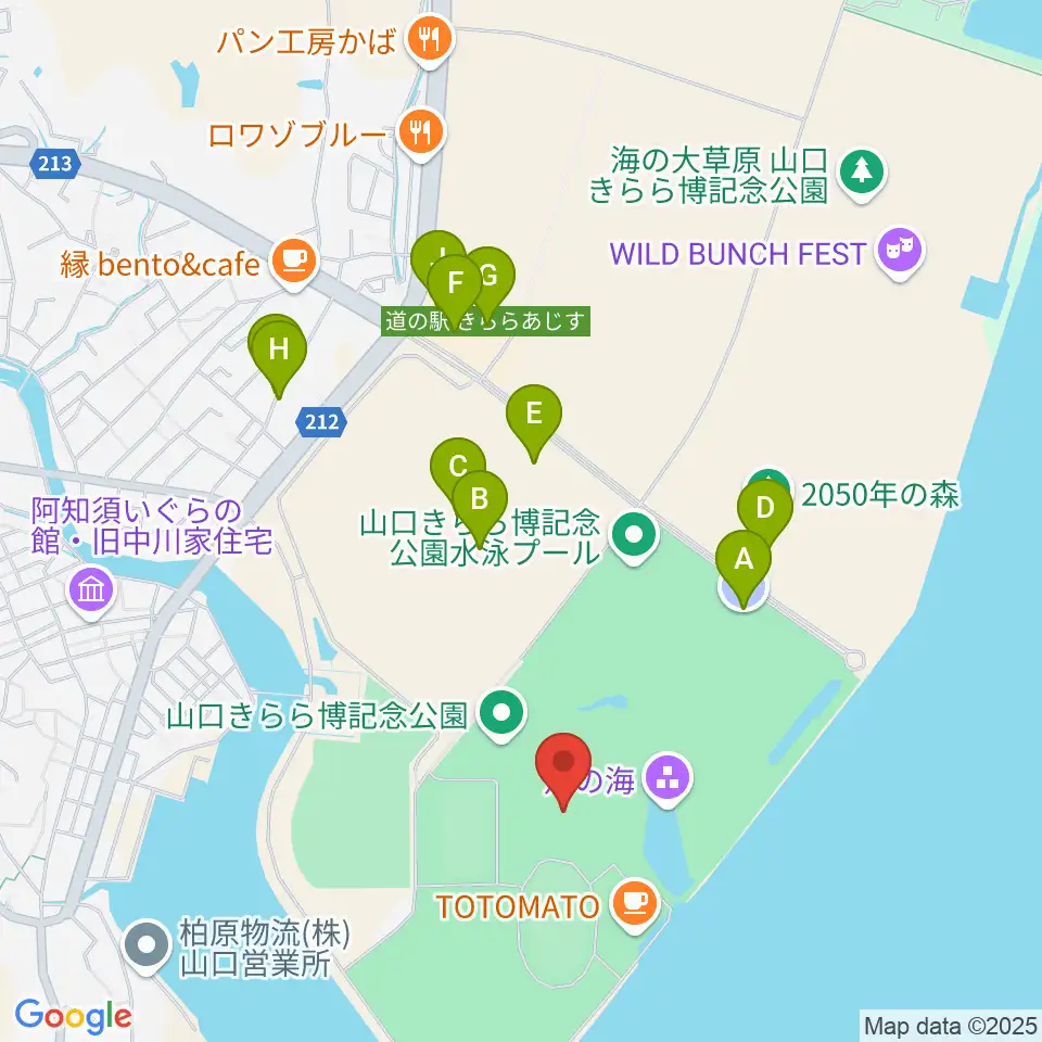 やまぐち富士商ドーム周辺の駐車場・コインパーキング一覧地図