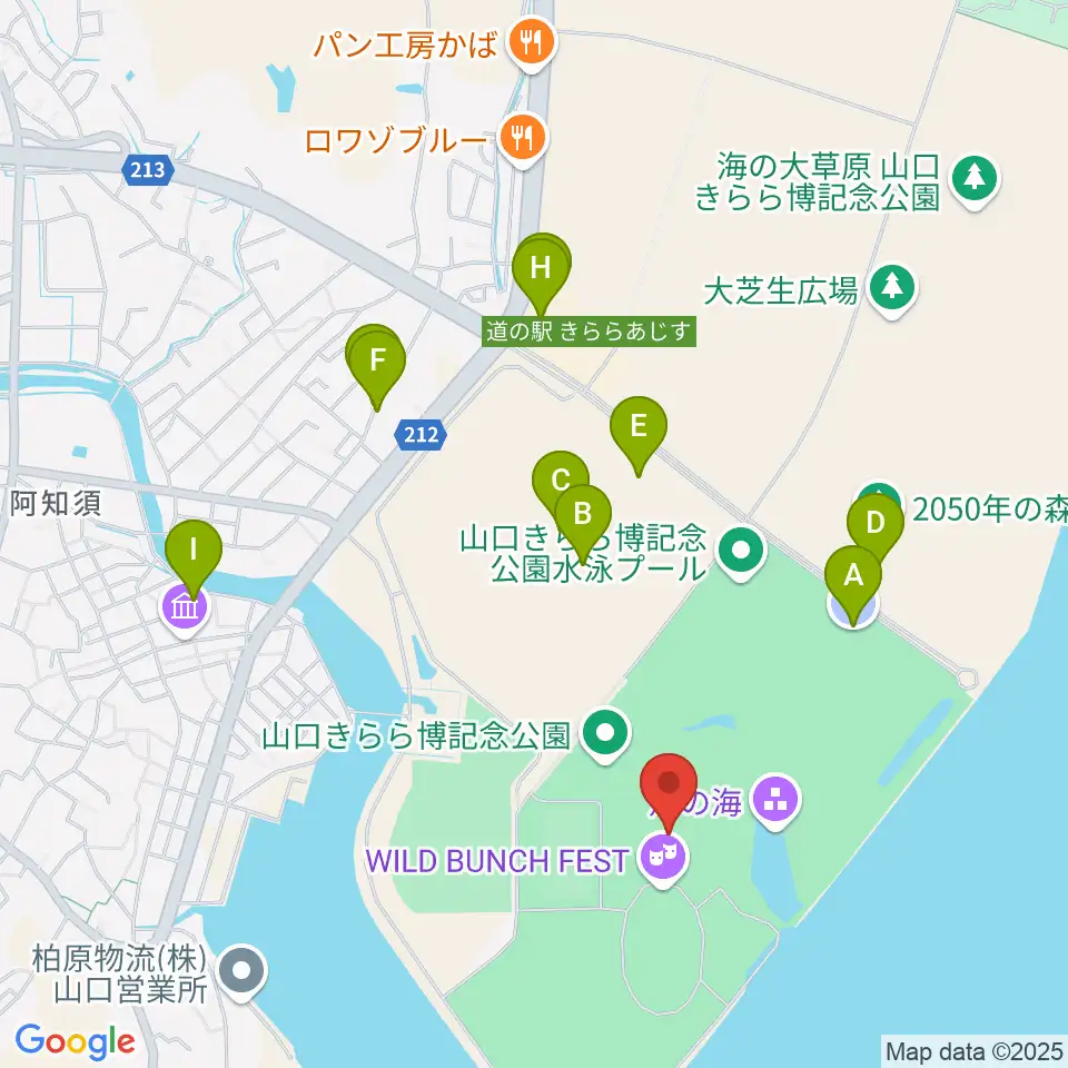やまぐち富士商ドーム周辺の駐車場・コインパーキング一覧地図