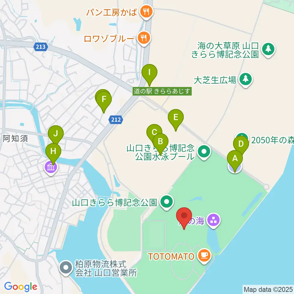 やまぐち富士商ドーム周辺の駐車場・コインパーキング一覧地図