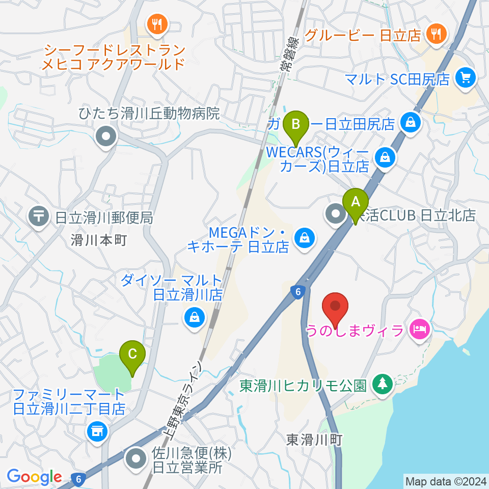 シネマサンライズ周辺の駐車場・コインパーキング一覧地図