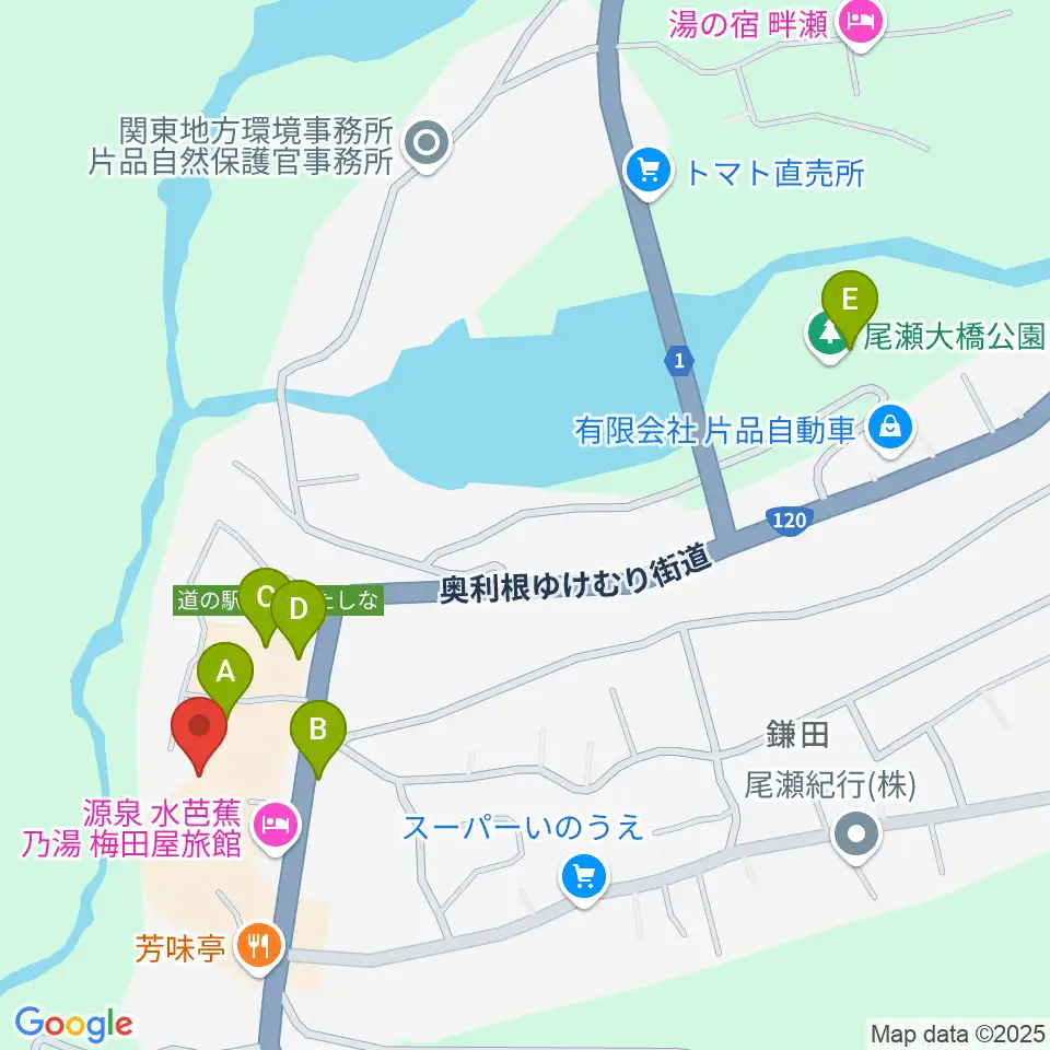 片品村文化センター周辺の駐車場・コインパーキング一覧地図