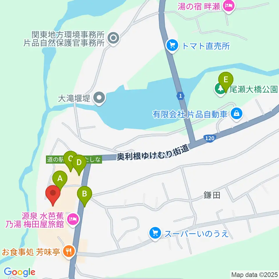 片品村文化センター周辺の駐車場・コインパーキング一覧地図